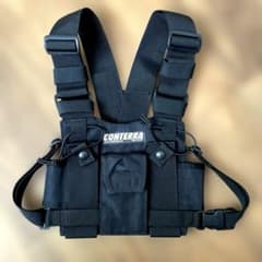 美品CONTERRA タクティカルチェストハーネス ブラック　無線機、弾倉収納 美品CONTERRA タクティカルチェストハーネス ブラック 無線機、弾倉