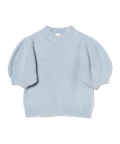 BEAMS EFFE パフスリーブ ニット 半袖 ライトブルーのサムネイル