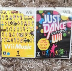 Wii ソフト Wii musicとjust danceの2枚のサムネイル