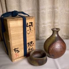 21日までの出品❣️備前焼　陶器 徳利 お猪口 セット 酒器　花差し 備前焼 徳利 おちょこ お猪口 セット 陶器 酒器 260406 - メルカリ