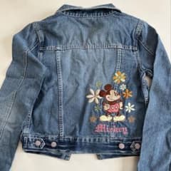 美品❣️【ディズニー】 ミッキーマウス刺繍 Gジャン デニムジャケット