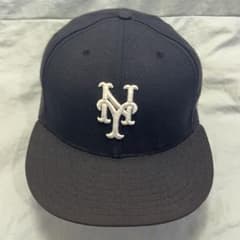 NEWERA キャップ NY METS 濃紺 7 5/8 USA製 希少 メッツ - メルカリ