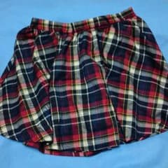 フレア チェック ミニスカートのサムネイル