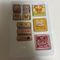 木製スタンプセット インクパッド付きのサムネイル
