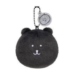 ナガノくじ ブラックだらけ 　おかおマスコットバッジ （くま／ふつうのおかお）のサムネイル