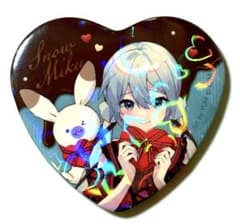 SNOW MIKU雪ミク ドンキホーテ 限定 キラキラハート 缶バッジ 初音ミク