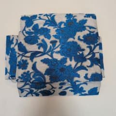 作り帯 青花文様 シルバー地のサムネイル