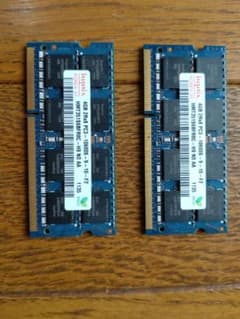ノート用メモリ　PC3-10600S  4GB✕ 2枚　8GBのサムネイル