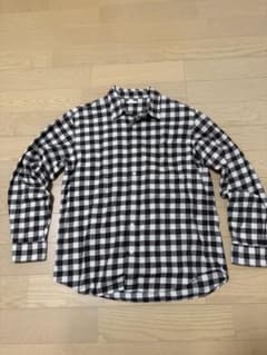 メンズ 長袖 フランネルチェックシャツ XLサイズ　茶白のサムネイル