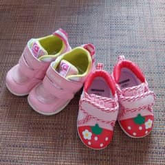 2足セット　ファーストシューズ　いちご　女の子　12cm、13cmのサムネイル