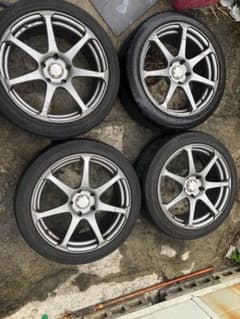 【受渡完了品】215/45R17 ヨコハマモデル7ホイール4本セット ヨコハマ AVS MODELT7﻿ 17インチセット 215/45R17タイヤ付 - メルカリ