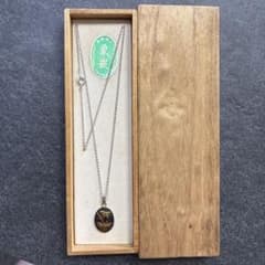 金銀細工 象嵌 ネックレス 竹柄 木箱入り - メルカリ