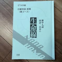 浜学園 日曜特訓 前期 灘コース 国語 生命線のサムネイル