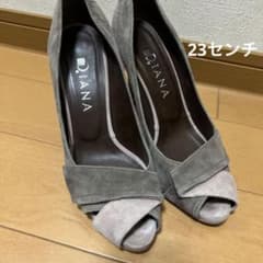 DIANA オープントゥパンプス スエード グレー 23cmのサムネイル