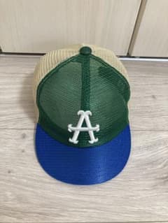 【古着】ALDIES  スナップバックオールメッシュキャップ　メンズフリーサイズのサムネイル