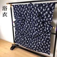 SY-104 浴衣 綿 藍色地 杜若 菖蒲 白色 - メルカリ