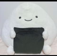 よこみぞゆりの なんでもいきもの BIGぬいぐるみ のりおにぎり　しばすべり