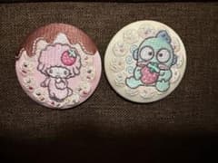 サンリオ　刺繍缶バッジ　ビスケット　ハンギョドン　　ピアノ2点　食玩のサムネイル