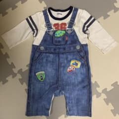 DAI様専用　ミキハウス　だまし絵　ロンパース　80㎝のサムネイル