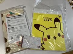 2023ミスド福袋 ポケモンコラボ【ハンドタオル無し】 カレンダ、メモ帳、バッグ