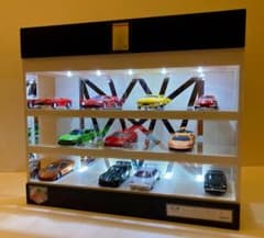 1/64展示24台可・ホワイトアッシュ・3層式ディスプレーBOX /ネオ