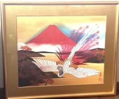 あいはら友子　赤富士に鳳凰 15号(86cm× 74cm) 美品】あいはら友子 赤富士に鳳凰 15号(86cm× 74cm) - メルカリ
