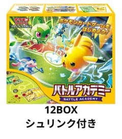 ☆☆新品 バトルアカデミー 12個 シュリンク付 ポケモン カートン ポケモンカードゲーム バトルアカデミー 12BOX 新品未開封カートン