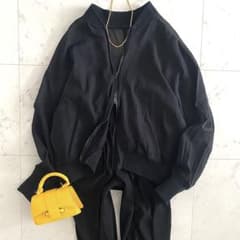 美品 コルピエロ ミューズドゥドゥーズィエムクラス SHEER ブルゾン 黒
