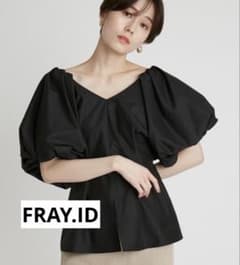 美品】FRAY.ID バルーンスリーブ オフショルブラウス 黒 - メルカリ