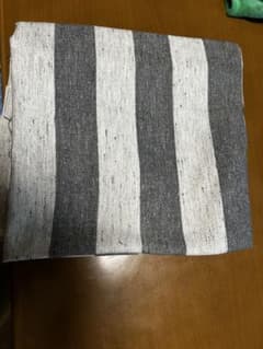 グレー系ストライプ柄 生地 布地 ハンドメイド素材約110✖️110cm(2枚組)のサムネイル