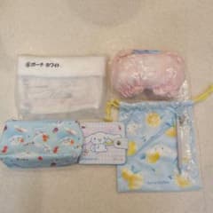 Price reduced until May 13th: Sanrio Cinnamoroll pouch (3 types), drawstring bag, wallet, mechanical pencil.