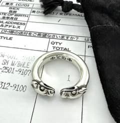 【最終価格！美品】クロムハーツ ダブルドック シルバーリング25号 CHROME HEARTS クロムハーツ（原本無） DOUBLE DOG RING ダブル