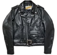 80s ショット USA製 618 ダブル ライダース 革ジャン 38のサムネイル