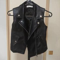 SHEIN フェイクレザー ダブルライダース ベスト 9Yのサムネイル