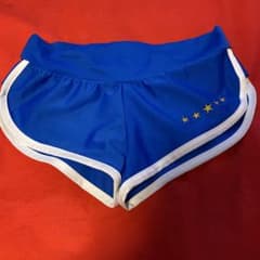SANNA'S ブラジリアン　水着　ショートパンツ ブルー 星刺繍入りのサムネイル