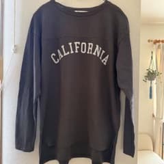 CALIFORNIA ロゴ 長袖カットソー チャコールグレーのサムネイル