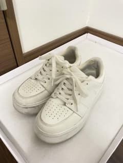 GU ホワイト 厚底スニーカー ローカット