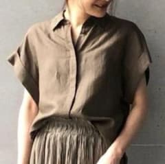 プルミエアロンディスモン 大草直子 コラボ ハンサム リネン混シャツ 