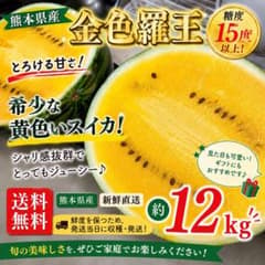 超特大！熊本県産 金色羅王 黄色いスイカ 約12kg - メルカリ