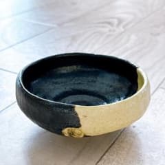 林陶造 馬盥茶碗 黒掛分け 印 紙箱 古道具 茶道具 - メルカリ