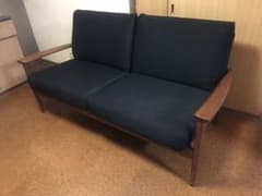 美品！！【IDC大塚家具】【シネマN2】ウォールナット2Pソファのサムネイル