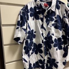 Mossimo 半袖シャツ 花柄 ネイビー ホワイト Lのサムネイル