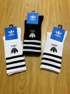 adidas ソックス 3足セット トレフォイルロゴ　22-26cmのサムネイル