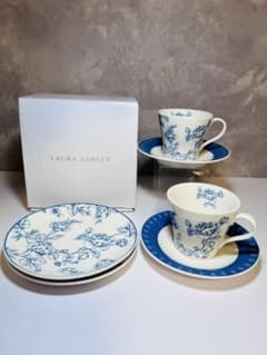 箱付 ローラアシュレイ ティーセット カップ＆ソーサー プレート 6点