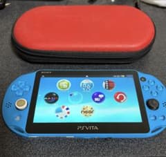 PS Vita 本体 青色 + 赤いケースのサムネイル