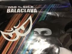 100% SILK BALACLAVA ブラック　防寒マスクのサムネイル