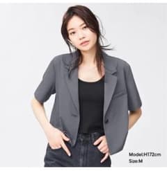 ハーフスリーブクロップドジャケット GUのサムネイル