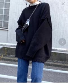 スーパービッグダメージマルチウェイニット　バックスリットデザインのサムネイル