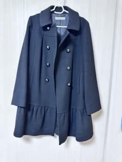 prima attrice ピーコート ブラック ペプラム裾のサムネイル