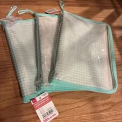 DAISO ギンガムチェック 6リングファイルケース ミント 3個セットのサムネイル